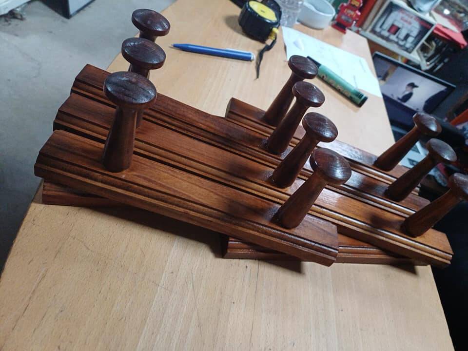 Vintage accordion coat rack