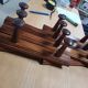 Vintage accordion coat rack
