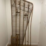 Louis Sognot rattan coat rack