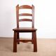 Set of 6 large Brutalist chairs in solid oak from the 1950s.