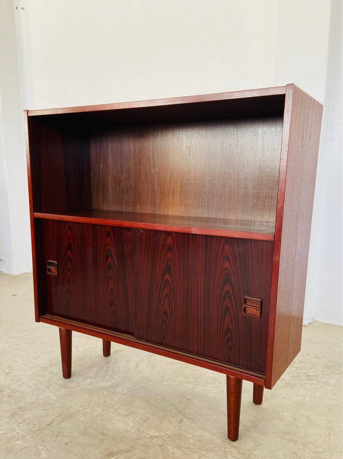 Bibliothèque rétro vintage danoise en palissandre des années 1960