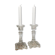 Duo de bougeoirs en verre