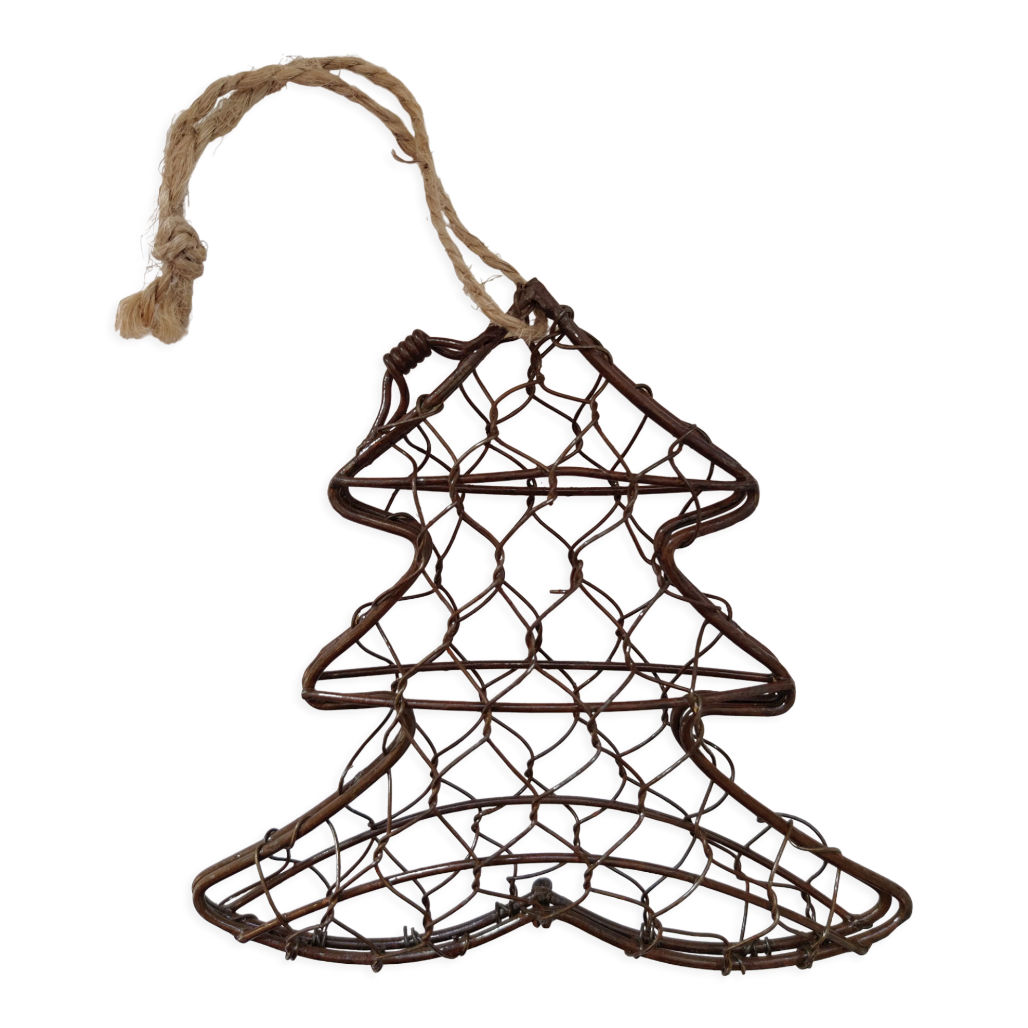 Vintage Christmas tree mesh hanging box