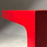Coffee / side table lacquered red - vintage - 1970