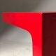 Coffee / side table lacquered red - vintage - 1970
