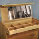 1970s UP Zavody Czech Mid Century Vanity Chest With Mirror