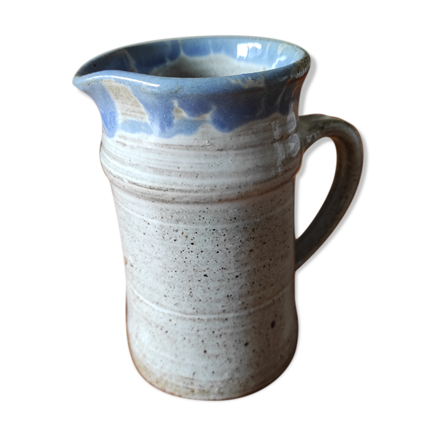 Blue grey ceramic milk jug