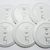 6 Dessert plates Bernardaud by the painter Chauray