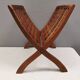Teak newspaper/magazine rack, Danish, estimated 1970s–80s.
