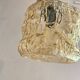 Pair of vintage amber glass pendant lamps