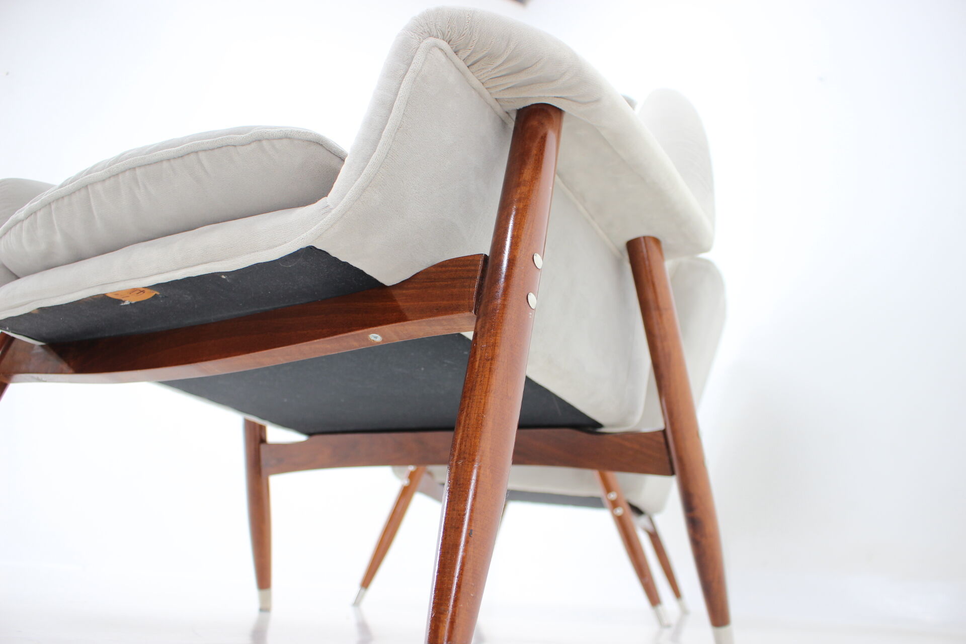 1980s pair of italian refurbished armchairs