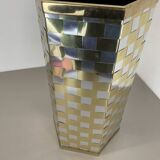 Porte-parapluie hexagonal abstrait bicolore, Italie années 1970