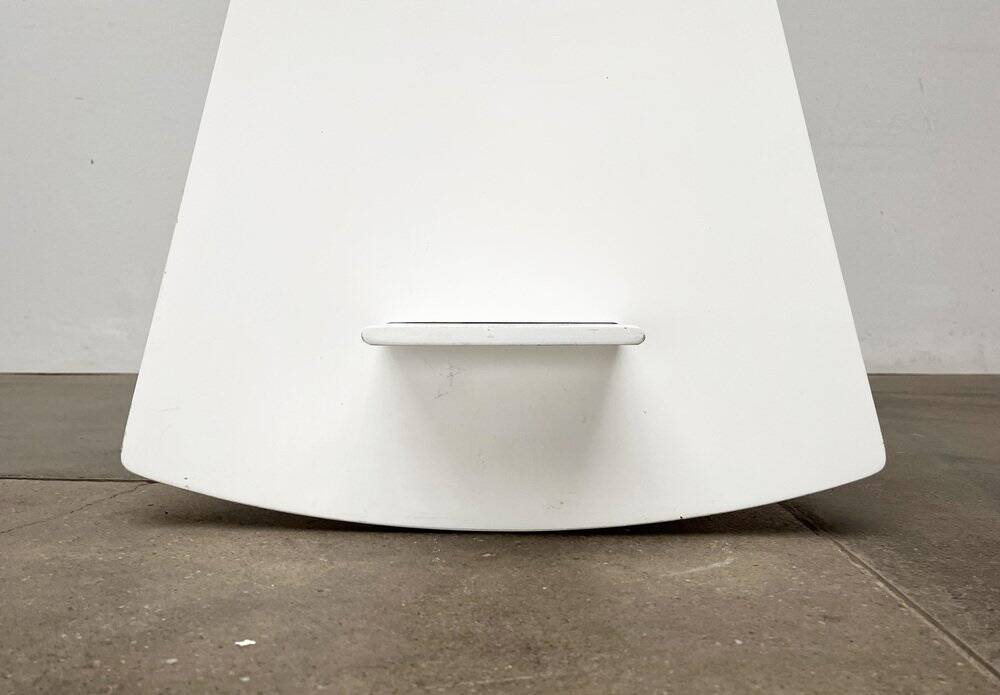 Minimalist Danish rocking stool by Michael C. Poulsen