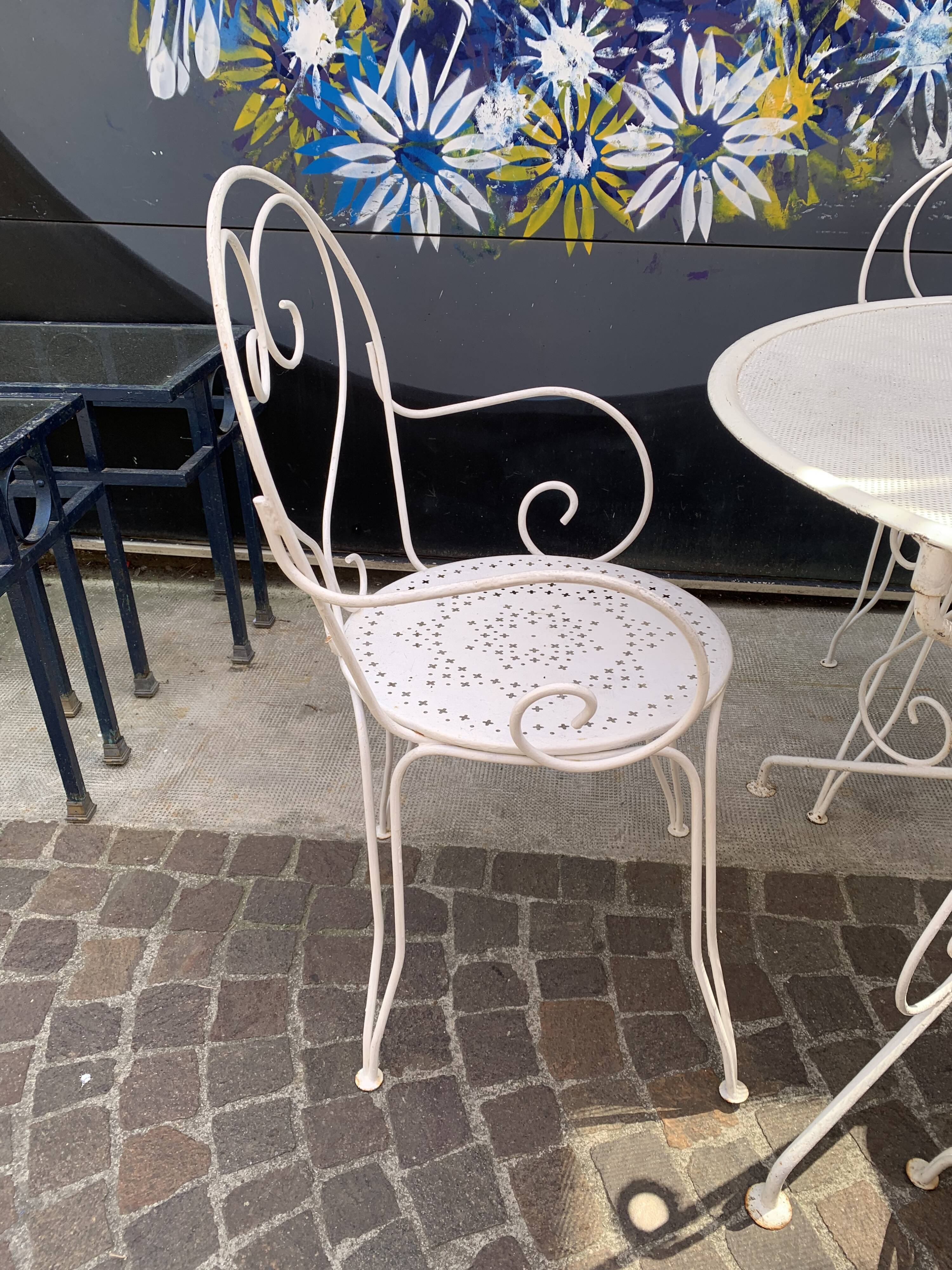 Wrought iron garden set 1960s
