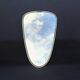 Ancien miroir rétroviseur - cadre en plastique noir et doré - 34 x 55 cm