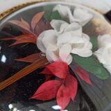 Frame dried flowers and synthetic flowers of oval shape Bombé