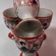 Rare 4 Porte-œufs / Coquetiers Antiques, Japonais, en porcelaine peints à la main