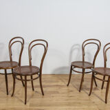 No. 14 chairs Michael Thonet by Josef Hoffmann, 1900, set of 4