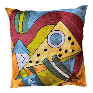housse de coussin brodée