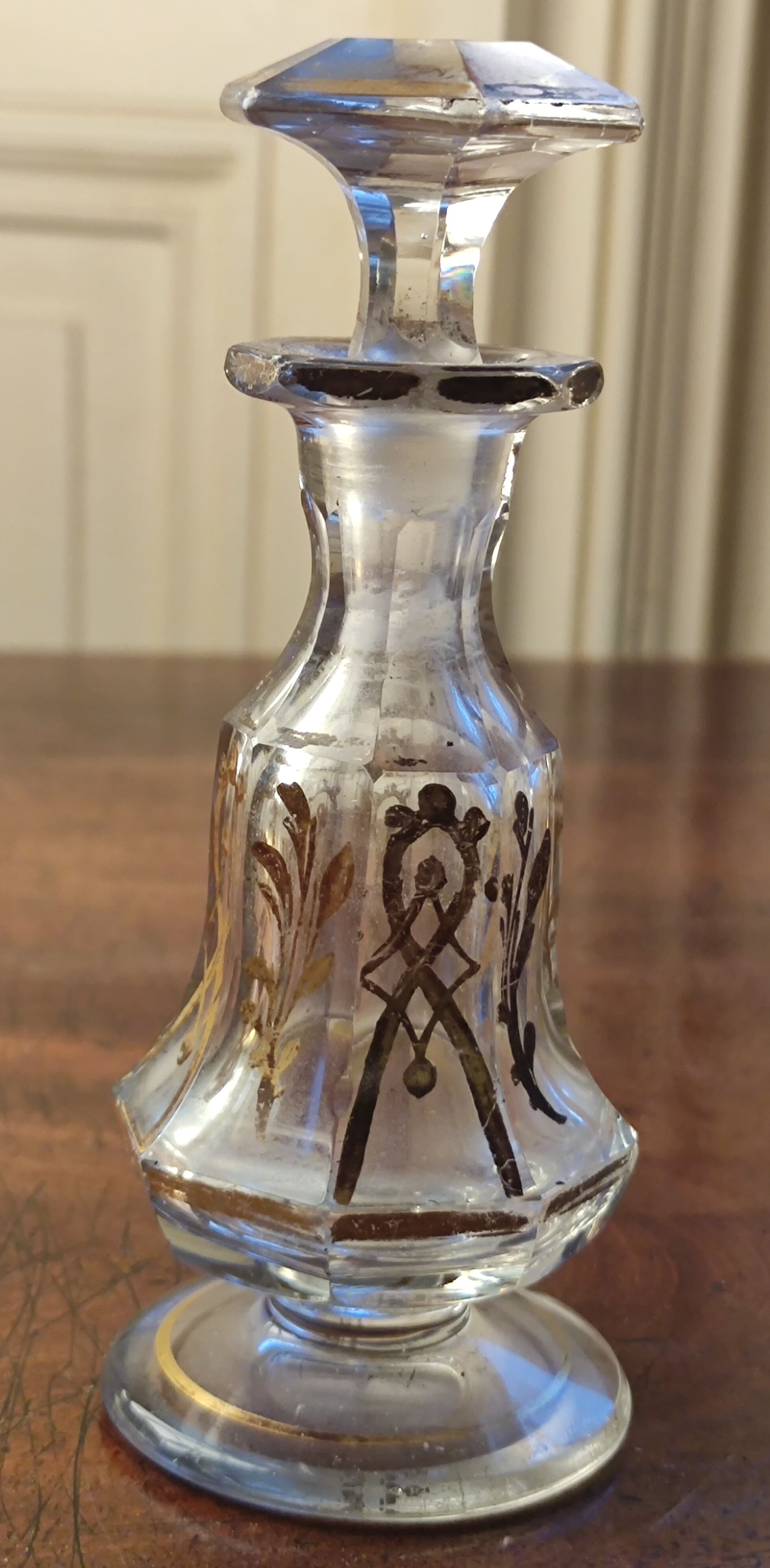 Carafon and small crystal glass from Baccarat/19th century