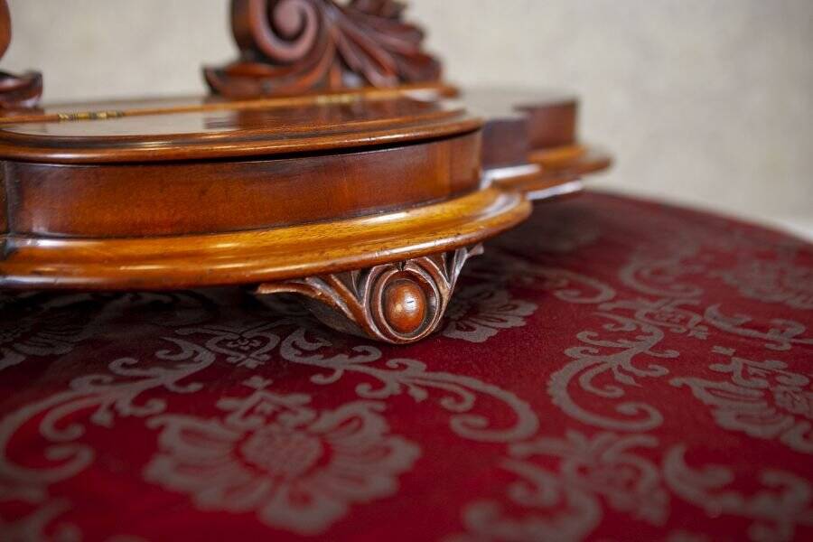 Early 20th Century Adjustable Mirror with Storage Compartment, 1890s