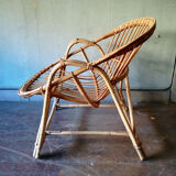 Vintage rattan armchair