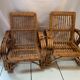 Low bamboo armchairs