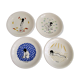 Four plates The 4 seasons by Jean Effel earthenware Salins 60s