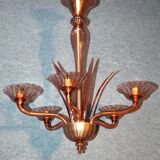 Amethyst chandelier (signed) Murano circa 1940-50