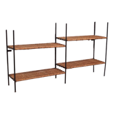 Wall shelf or stand metal and rattan 1950 a 70