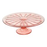 Pink Rosaline Art Deco Cake Stand Pastry Dish Scailmont