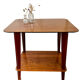 Vintage compass foot serving table 1950