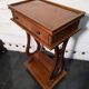 Lyre bedside table in solid cherry wood