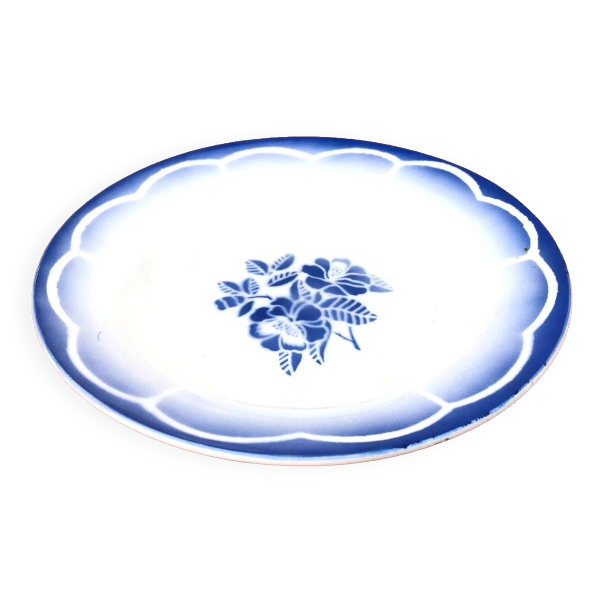 1950s Deep Plate Earthenware Digoin Sarreguemines Marsac model