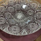Worked glass dish