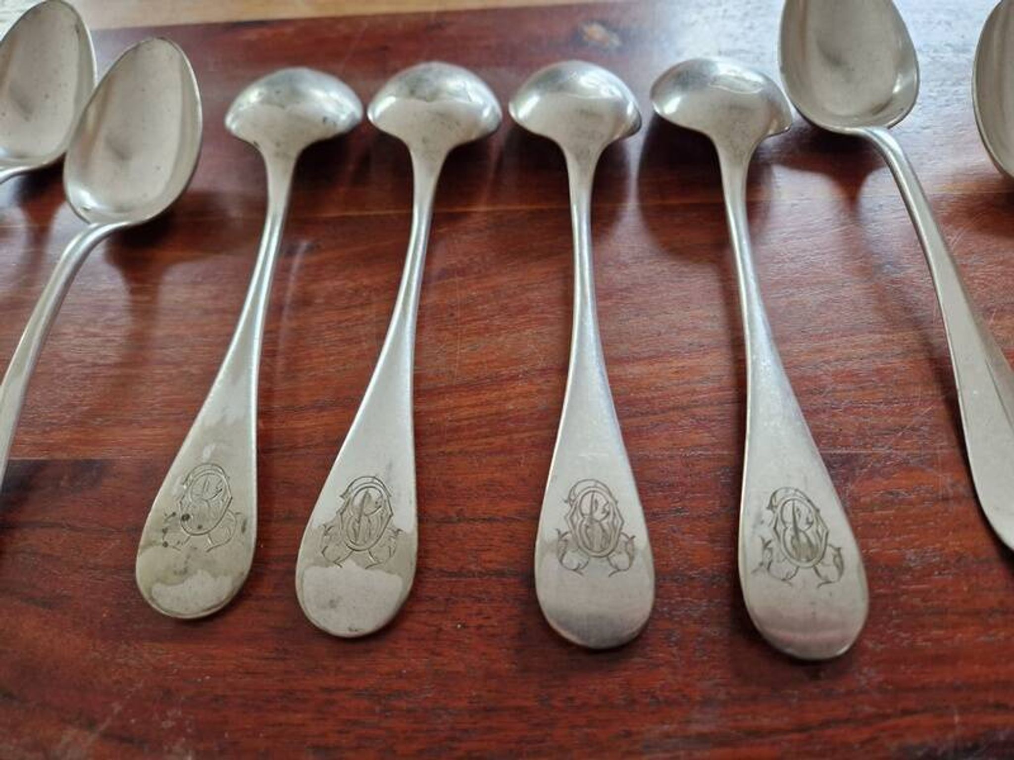 Christofle, Paris - Set of 11 table spoons - Fidélio model