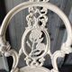 Pair of outdoor chairs in cast aluminum floral decoration