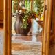Vintage Spanish mirror in natural bamboo, 1950.