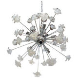 White flowers murano glass sputnik chandelier
