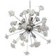 Suspension fleurs blanches murano verre spoutnik