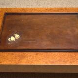 Plateau Indochine marqueterie de nacre décor d'oiseau 1900