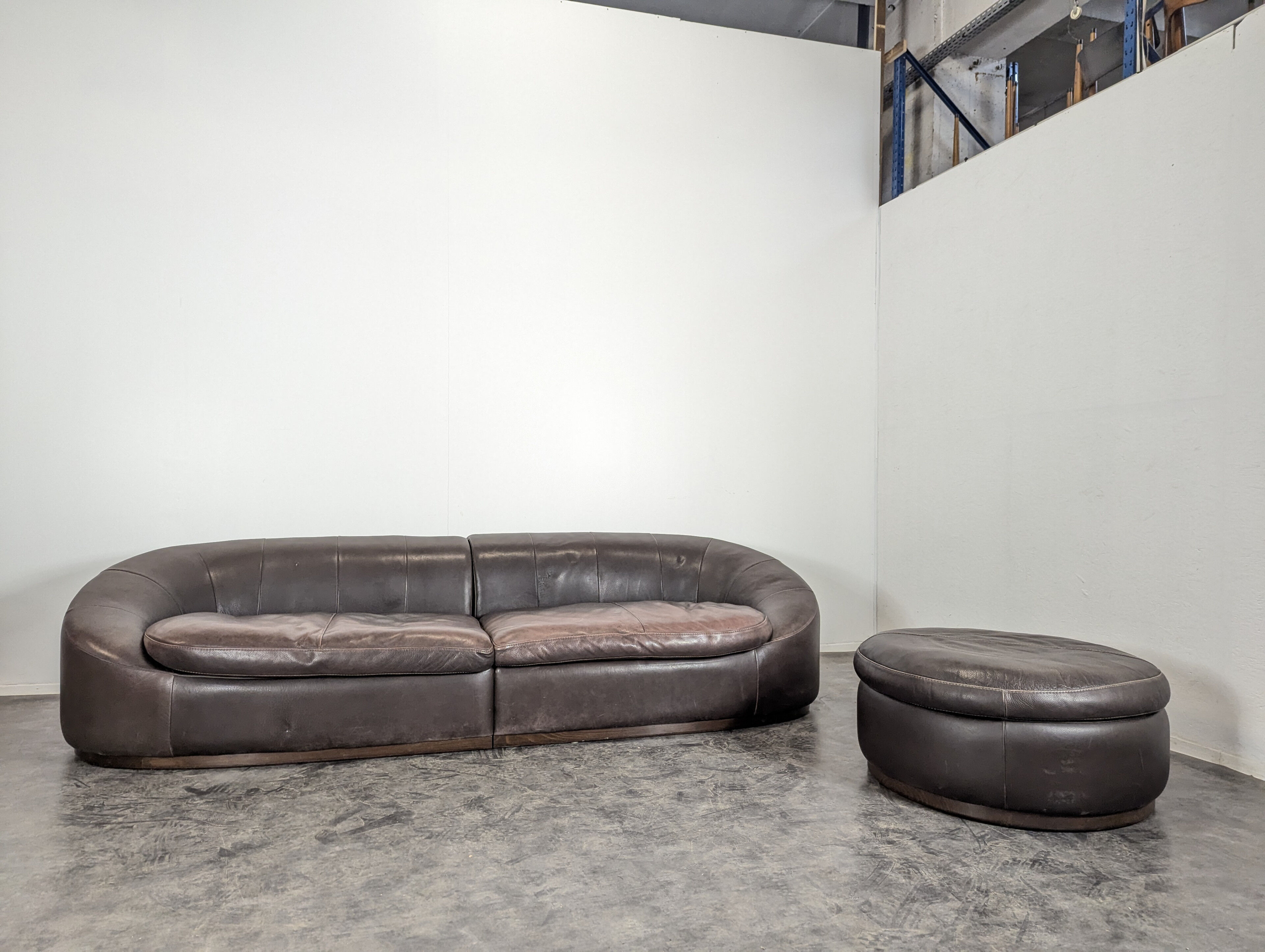 1980s Italian Giovanni Sforza Sofa and Ottoman