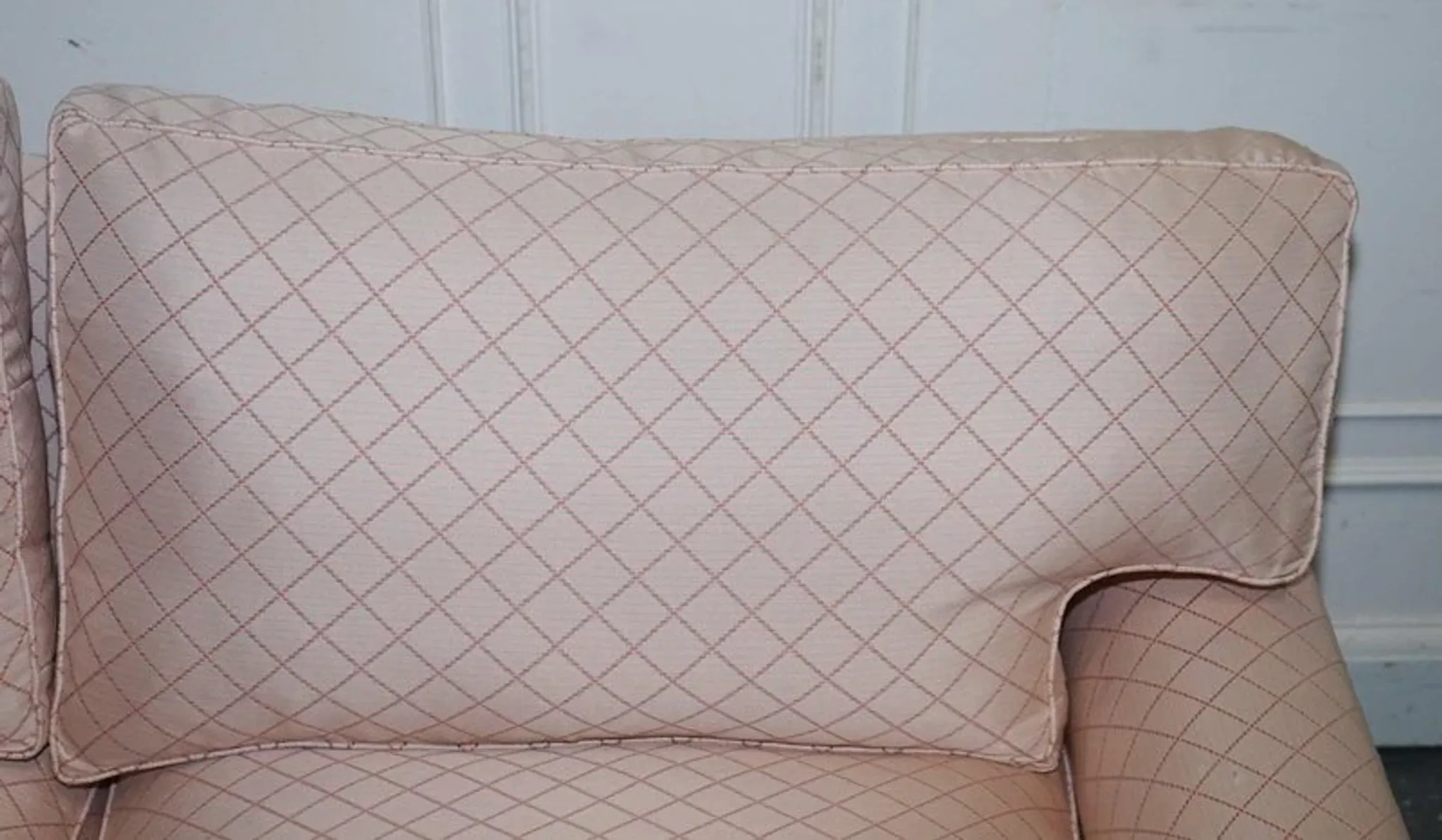 Two-Seater Sofa from Country House with Cushioned Pillows, England