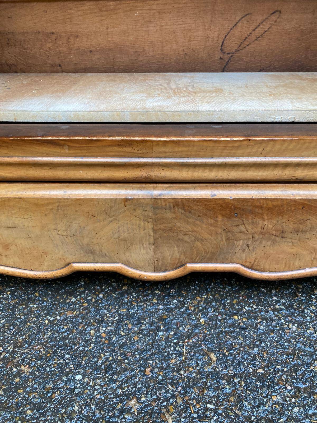 Louis XV bookcase in solid burr walnut from the 18th century