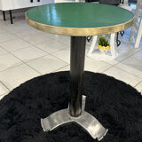 Set of pedestal table and 3 vintage bistro chairs from the 1960s