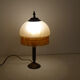 Lampe abat-jour verre & franges