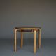 Alvar Aalto Model 70 two-tier Side Table in birch wood. Finland 1940s