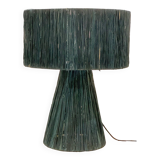 Night blue raffia table lamp