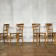 4 chaises en bois bistrot brasserie vintage rétro bohème lutherma