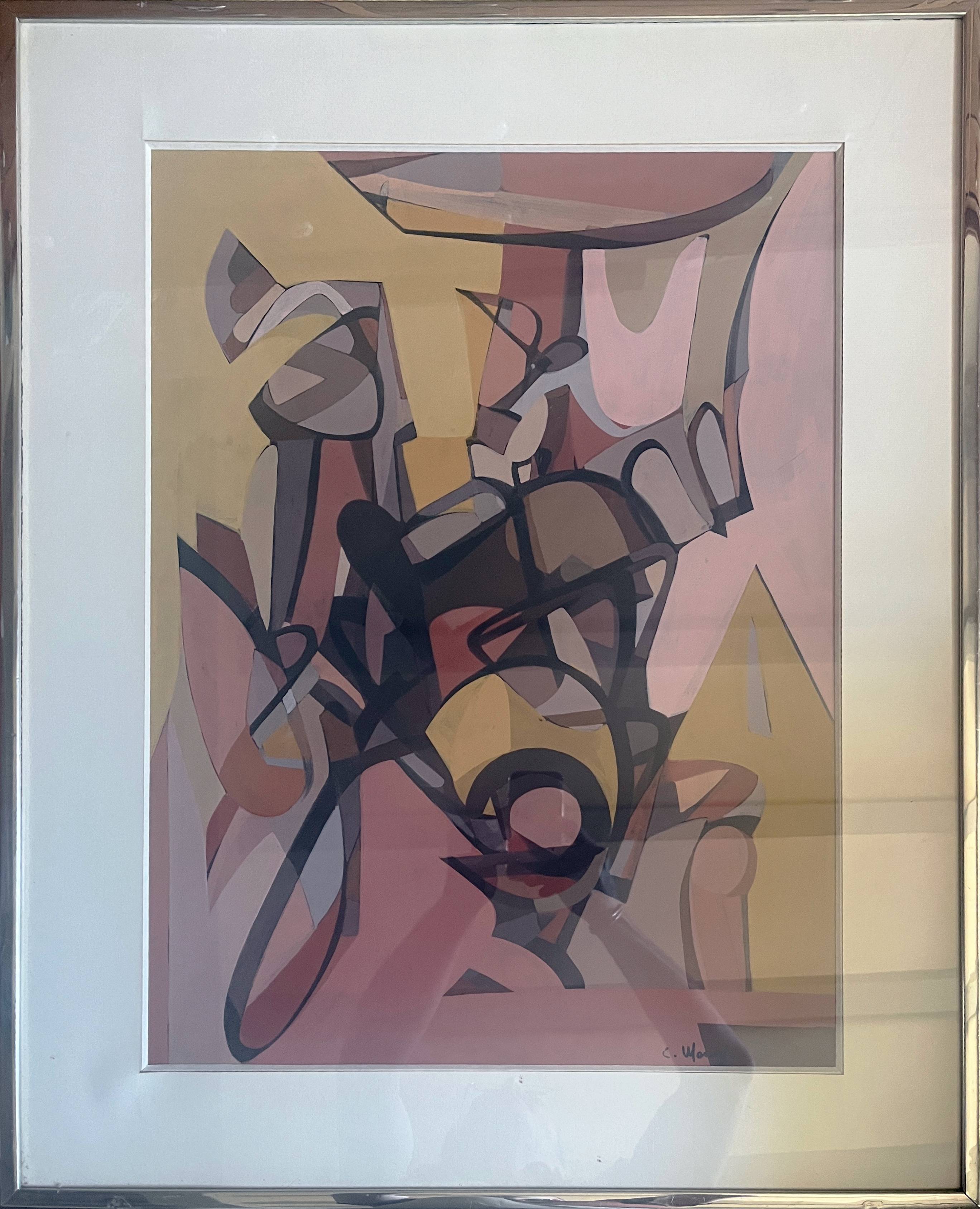 Abstraction Painting Carlo MARANGIO (born in 1936)